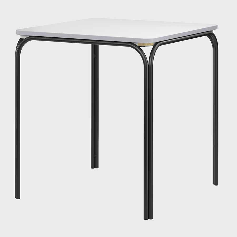 Стол обеденный Ror, 70х70 см, черный/серый