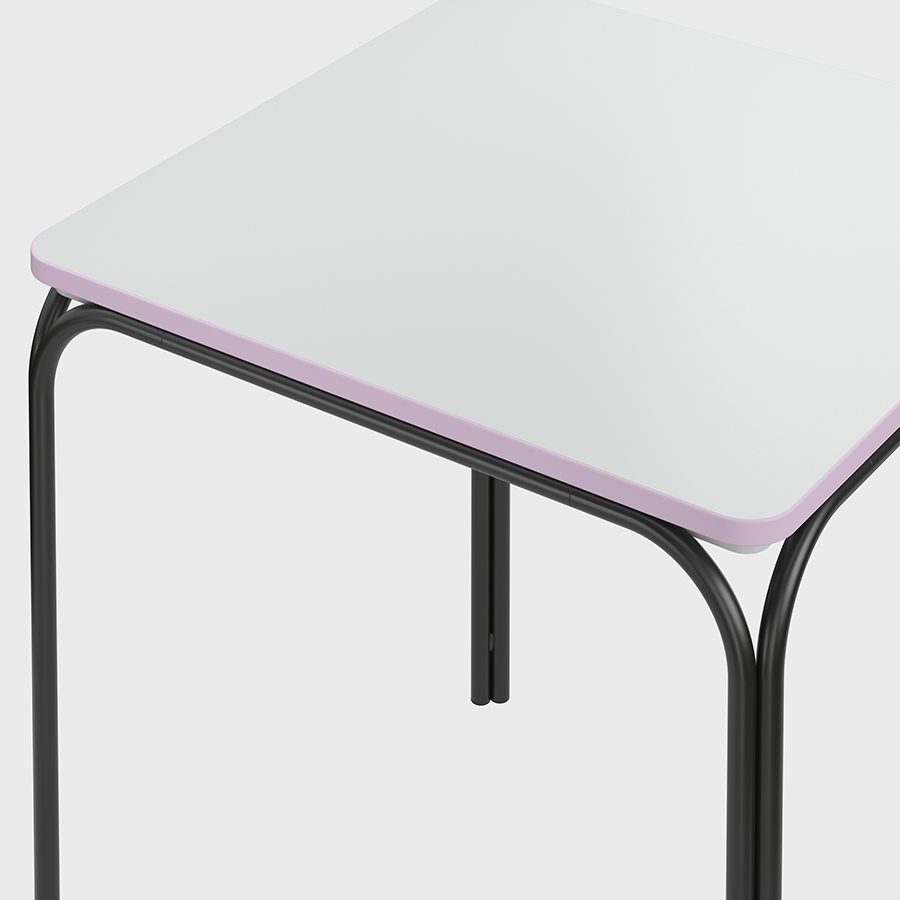 Стол обеденный Ror, 70х70 см, черный/серый/розовый