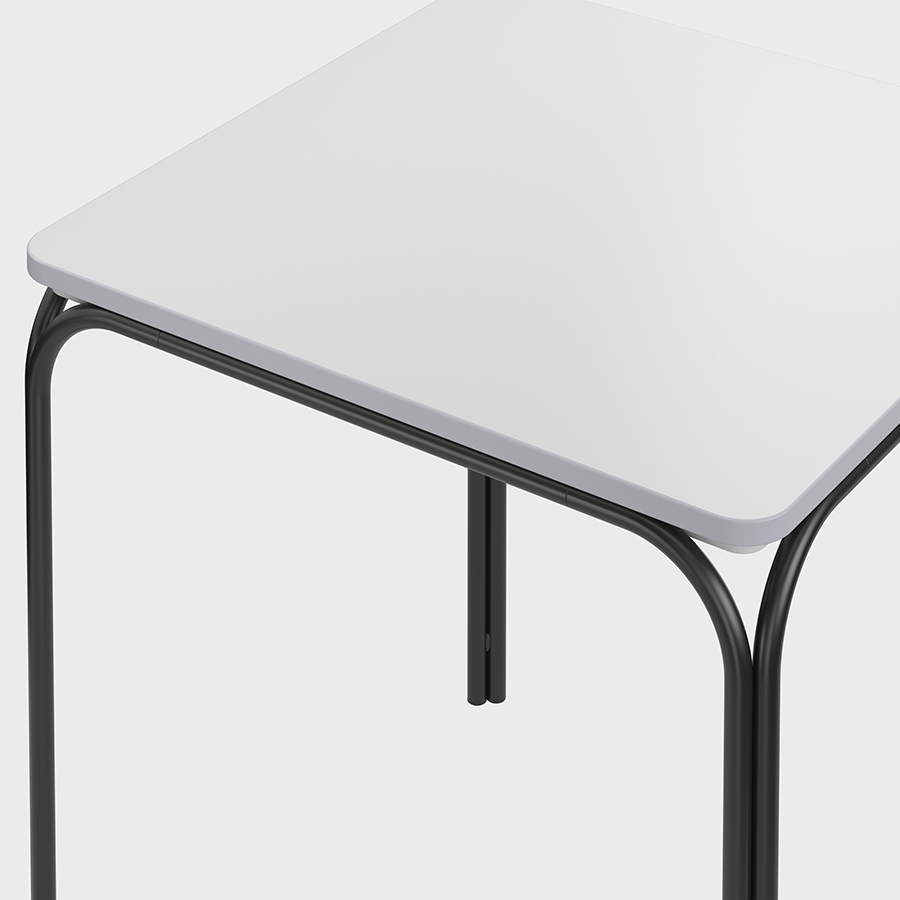 Стол обеденный Ror, 70х70 см, черный/серый