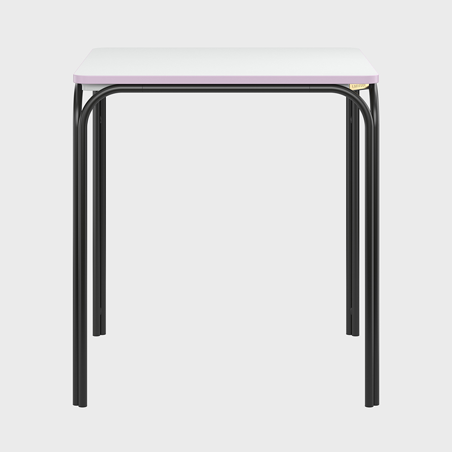 Стол обеденный Ror, 70х70 см, черный/серый/розовый