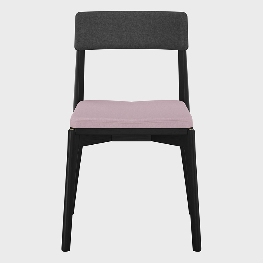 Стул Aska, рогожка, черный/темно-серый/розовый