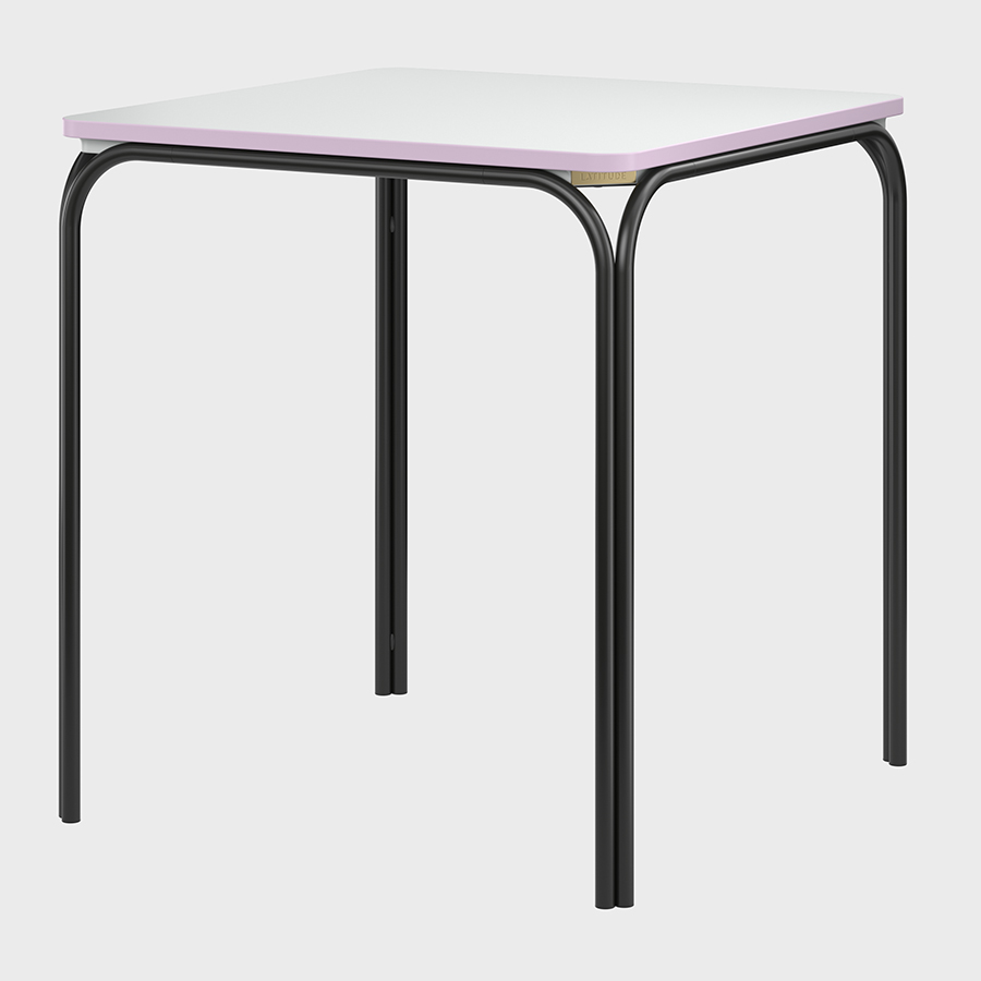 Стол обеденный Ror, 70х70 см, черный/серый/розовый