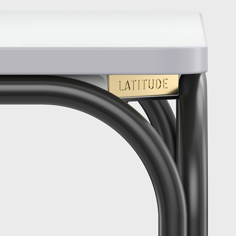 Стол обеденный Ror, 70х70 см, черный/серый