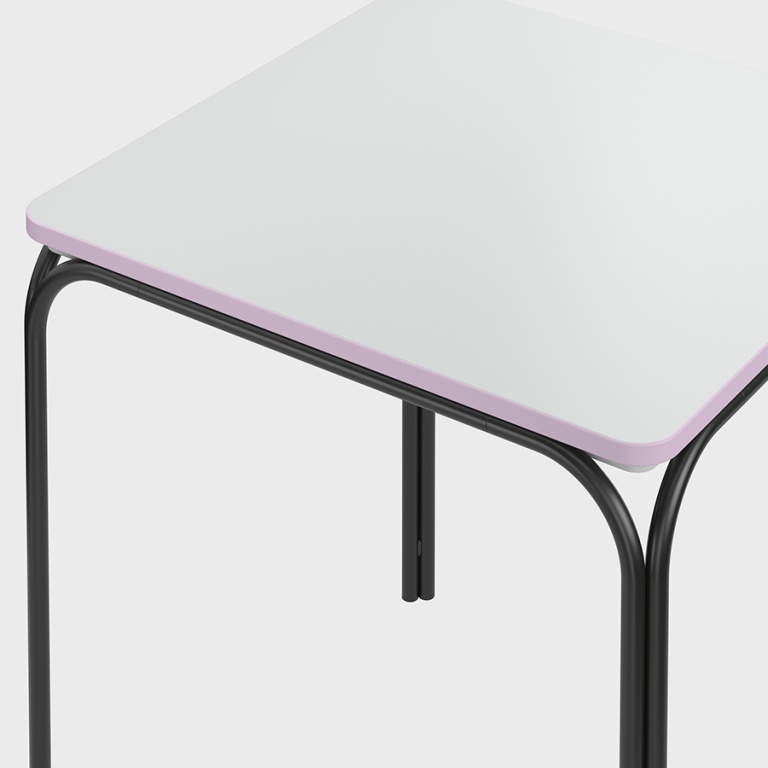 Стол обеденный Ror, 70х70 см, черный/серый/розовый