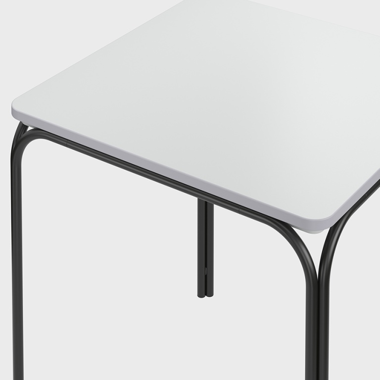 Стол обеденный Ror, 70х70 см, черный/серый