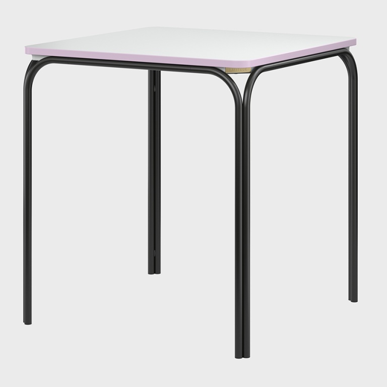 Стол обеденный Ror, 70х70 см, черный/серый/розовый