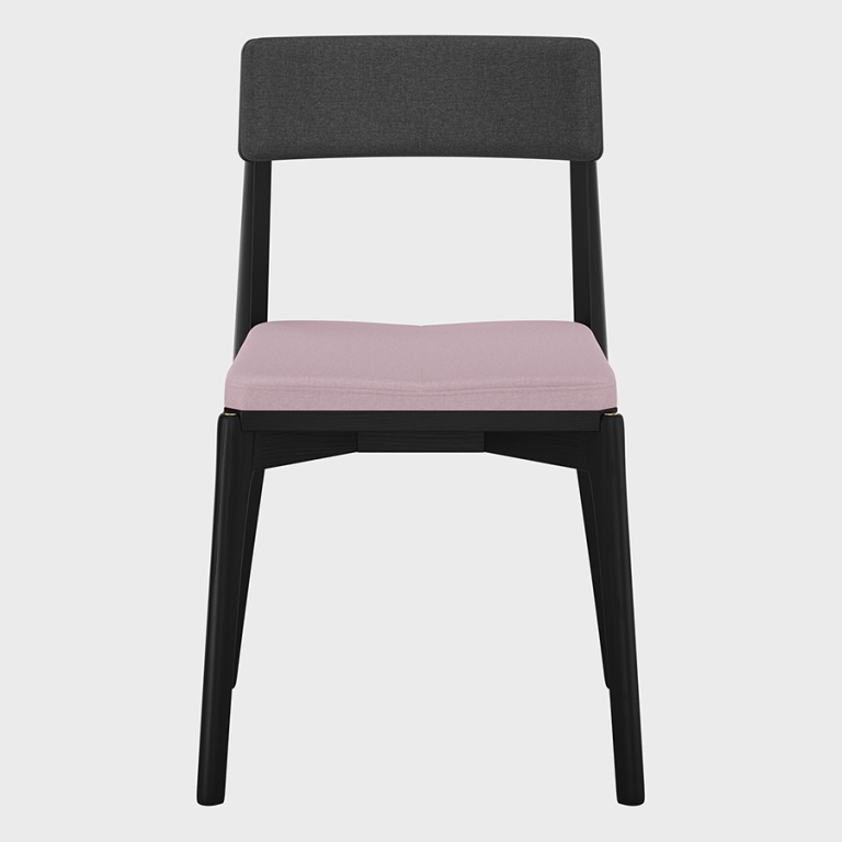 Стул Aska, рогожка, черный/темно-серый/розовый