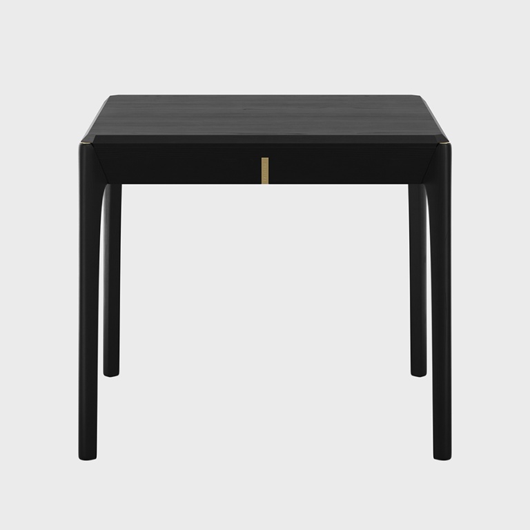 Стол обеденный Aska, 85х85 см, черный