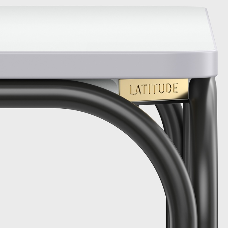 Стол обеденный Ror, 90х90 см, черный/серый