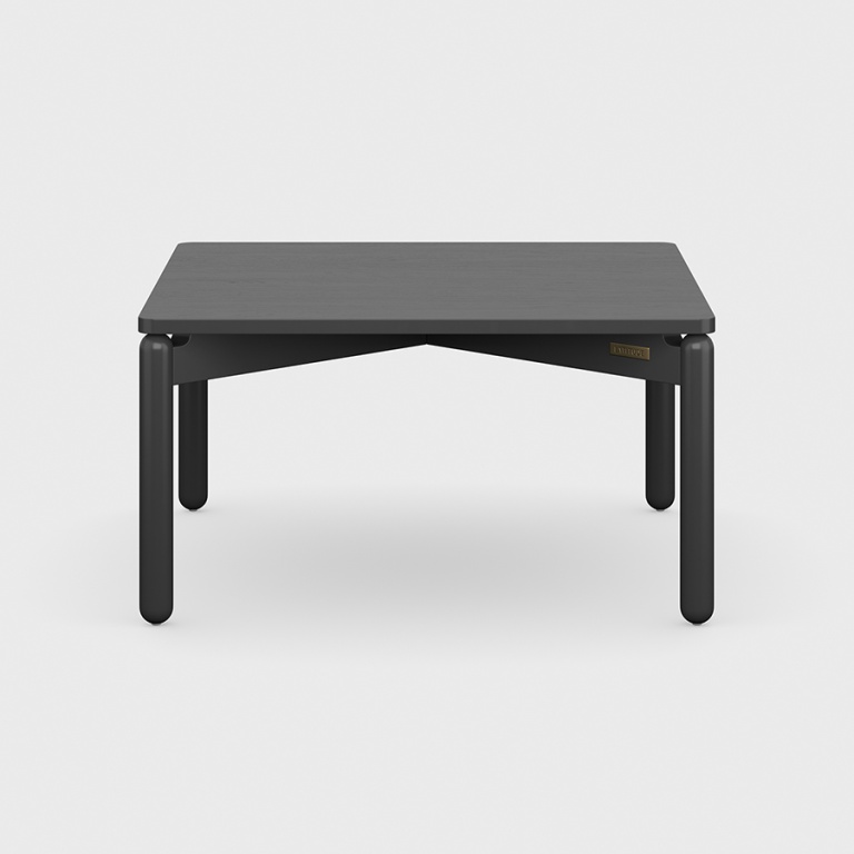 Столик кофейный Saga, 75х75 см, темно-серый