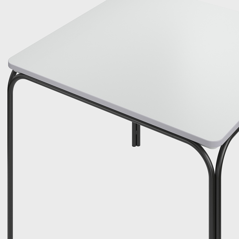 Стол обеденный Ror, 90х90 см, черный/серый