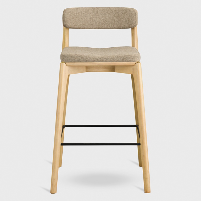 Стул полубарный Aska, рогожка, ясень/бежевый