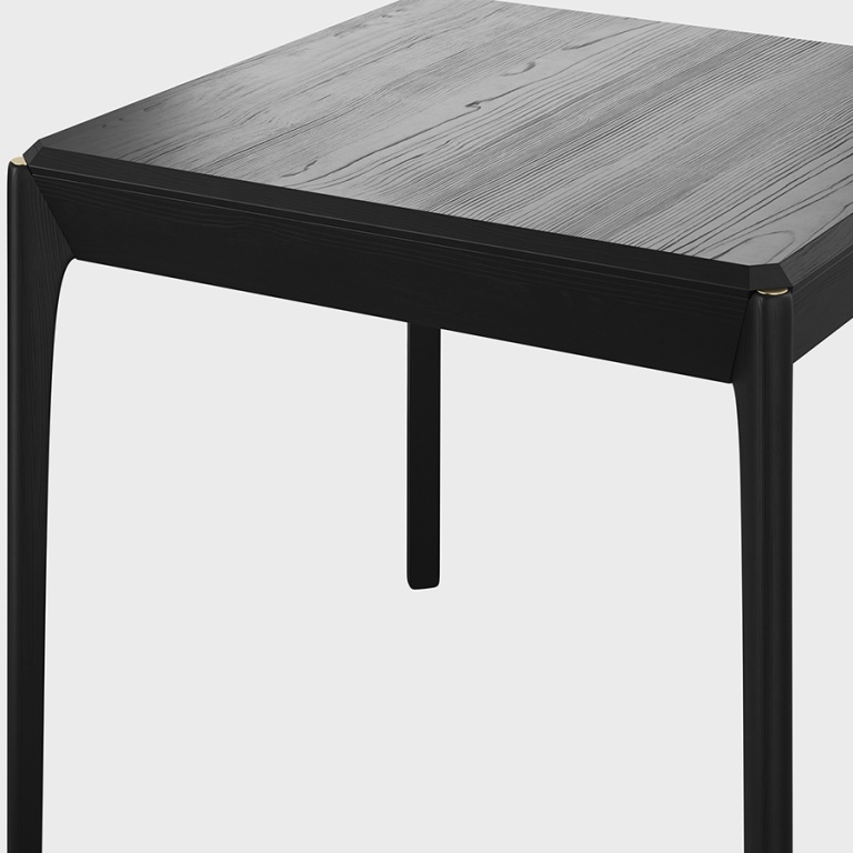 Стол обеденный Aska, 85х85 см, черный