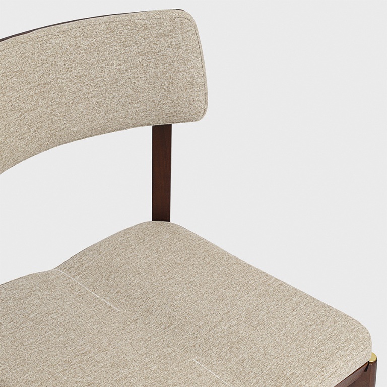 Стул Aska, рогожка, орех/экрю